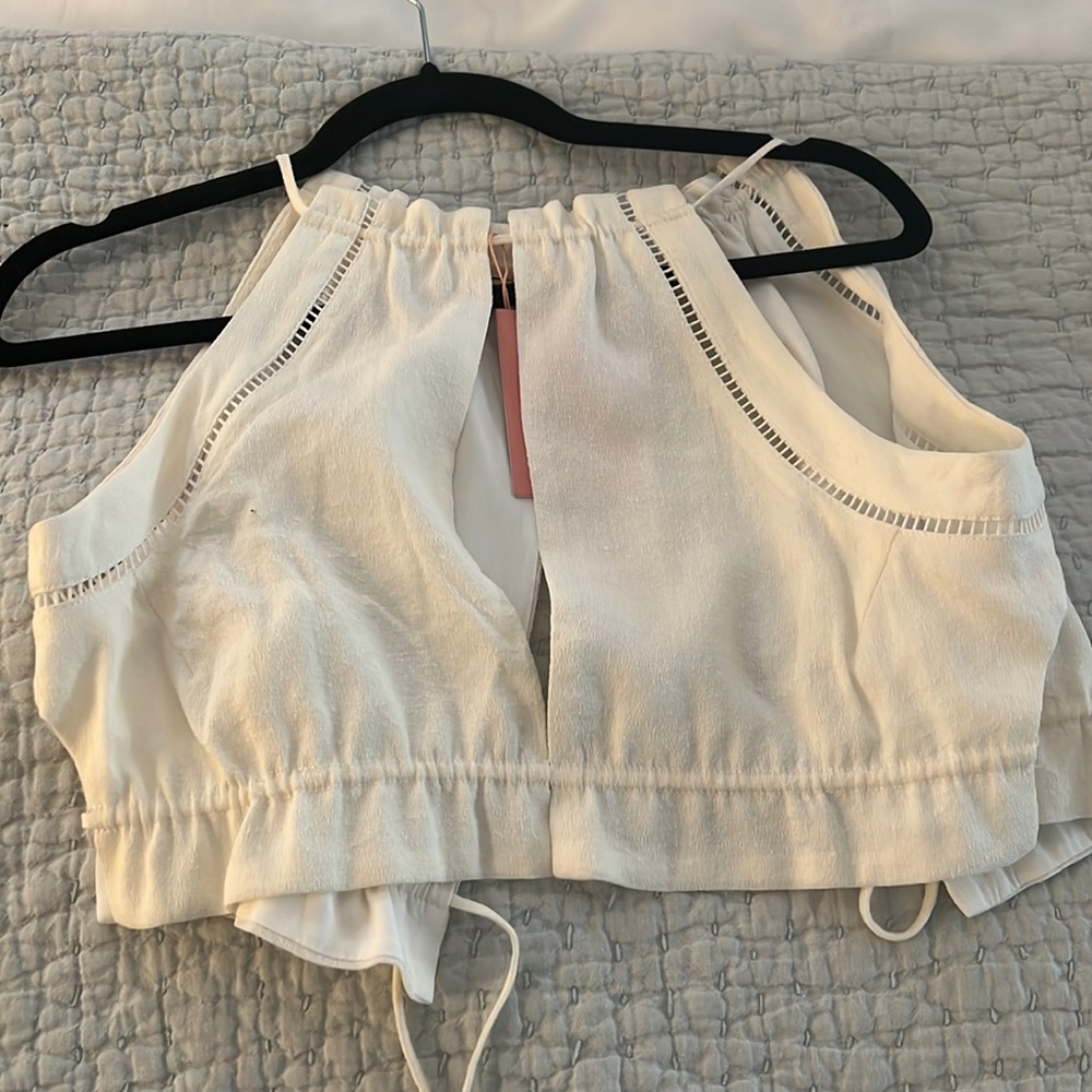 Cult Gaia White Sleeveless Top
